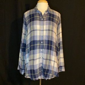 Aerie Navy Plaid/Flannel Button Down Shirt